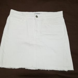 O2 Denim White Mini Skirt